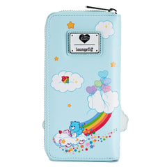 LOUNGEFLY CARE BEARS CARE-A-LOT CASTLE ZIP AROUND WALLET
