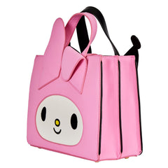 LOUNGEFLY SANRIO MY MELODY & KUROMI DOUBLE SIDED CROSS BODY BAG