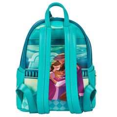 LOUNGEFLY Disney Tangled Princess Castle Womens Double Strap Shoulder Bag Purse