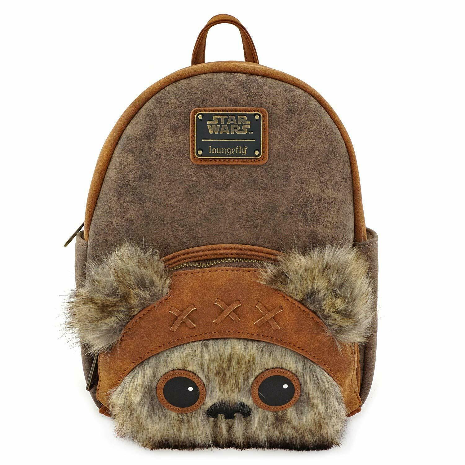 LOUNGEFLY Star Wars Ewok Faux Leather Mini Backpack Standard